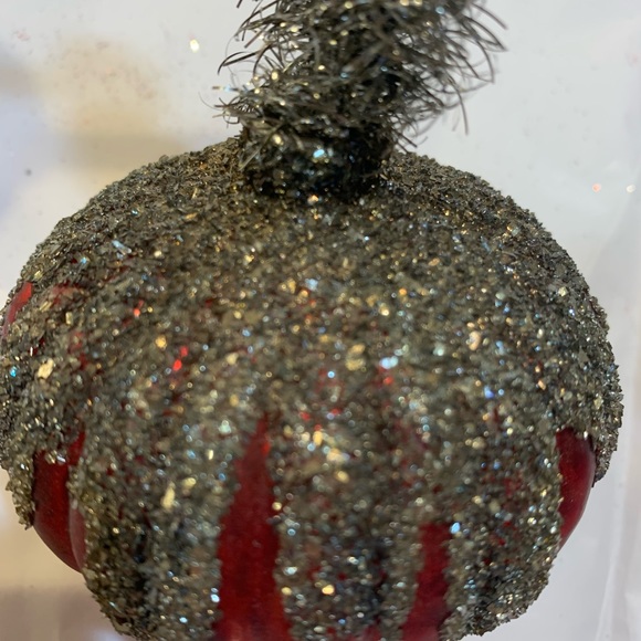 Beautiful lot 9 Pottery Barn Mercury Glass Ornaments Onion Candy Cane Pinecone - Picture 9 of 16